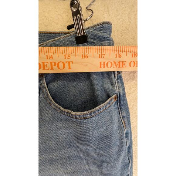 NWT J.CREW Essential‎ Straight Button Fly High Waist Raw Hems Jeans Size 32 - Picture 4 of 9